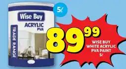 Usave Wise Buy White Acrylic PVA Paint offer