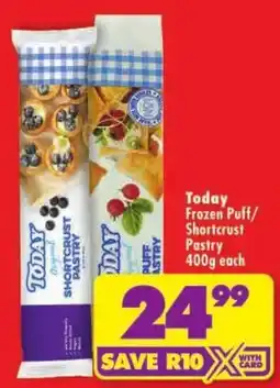 Shoprite Today Frozen Puff/Shortcrust Pastry offer