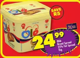 Shoprite Ole Bread Spread 25% Fat Spread offer