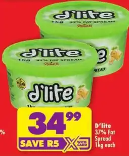 Shoprite d'lite 37% Fat Spread offer
