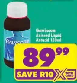 Shoprite Gaviscon Aniseed Liquid Antacid offer