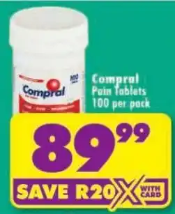 Shoprite Compral Pain Tablets offer