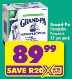 Shoprite Grand-Pa Headache Powders offer