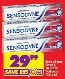 Shoprite Sensodyne Cavity & Sensitivity Toothpaste offer