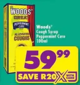 Shoprite Woods' Cough Syrup Peppermint Cure offer