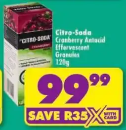 Shoprite Citro-Soda Cranberry Antacid Effervescent Granules offer