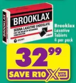 Shoprite Brooklax Senna Laxative Chocolate offer