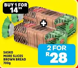 Usave Sasko more slices brown bread offer