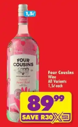 Shoprite Four Cousins Wine offer
