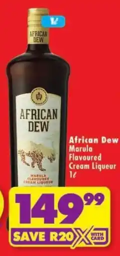 Shoprite African Dew Marula Flavoured Cream Liqueur offer