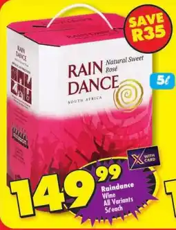 Shoprite Raindance Wine offer