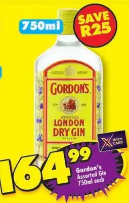 Shoprite Gordon's Assorted Gin offer