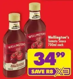 Shoprite Wellington's Tomato Sauce offer