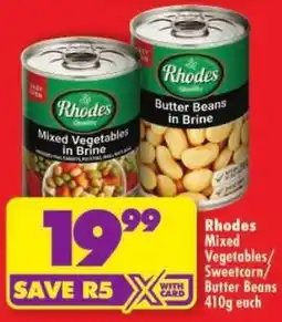 Shoprite Rhodes Mixed Vegetables in Brine offer