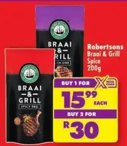 Shoprite Robertsons Braai & Grill Spice BBQ offer