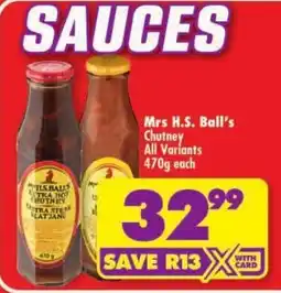 Shoprite Mrs H.S. Ball's Chutney offer