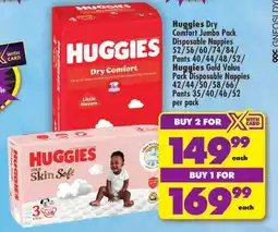 Shoprite Huggies Dry Comfort Jumbo Pack Disposable Nappies offer