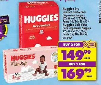 Huggies Dry Comfort Jumbo Pack Disposable Nappies