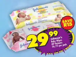 Shoprite Johnson's Baby Wipes offer