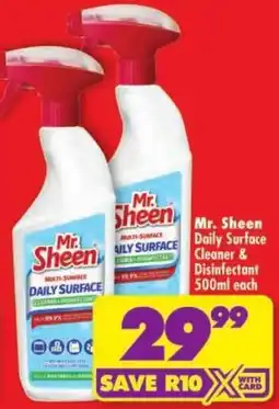 Shoprite Mr. Sheen Daily Surface Cleaner & Disinfectant offer
