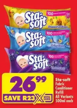 Shoprite Sta-soft Fabric Conditioner Refill offer