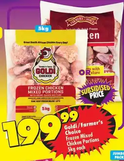 Shoprite Goldi/Farmer's Choice Frozen Mixed Chicken Portions offer