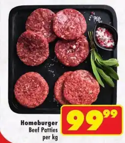 Shoprite Homeburger Beef Patties offer