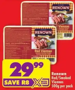 Shoprite Renown Red/Smoked Viennas offer