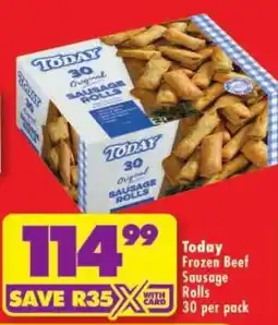 Shoprite Today Frozen Beef Sausage Rolls offer