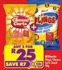 Shoprite Willards Flings/Cheese Curls Snack offer