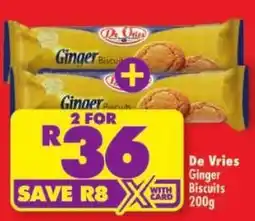 Shoprite De Vries Ginger Biscuits offer