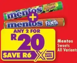 Shoprite Mentos Sweets offer