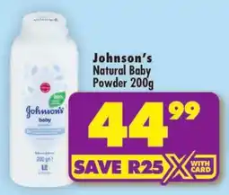 Shoprite Johnson's Natural Baby Powder offer
