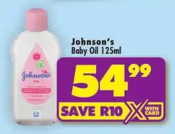 Shoprite Johnson's Baby Oil offer