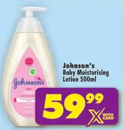 Shoprite Johnson's Baby Moisturising Lotion offer