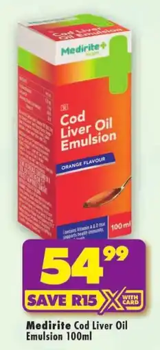 Shoprite Medirite Cod Liver Oil Emulsion offer