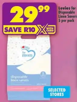 Shoprite Lovies for mom disposable linen savers offer