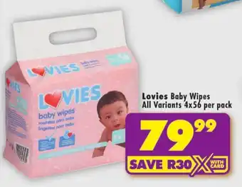 Shoprite Lovies Baby Wipes offer