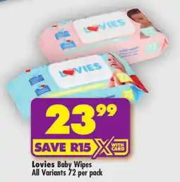Shoprite Lovies Baby Wipes offer