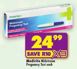 Shoprite Medirite Midstream Pregnancy Test offer