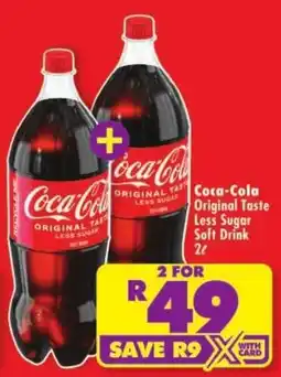 Shoprite Coca-Cola Original Taste Less Sugar Soft Drink offer