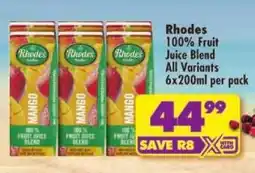 Shoprite Rhodes 100% Fruit Juice Blend offer
