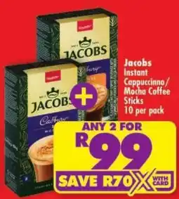 Shoprite Jacobs Instant Cappuccino/Mocha Coffee Sticks offer