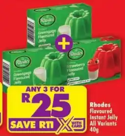 Shoprite Rhodes Flavoured Instant Jelly offer