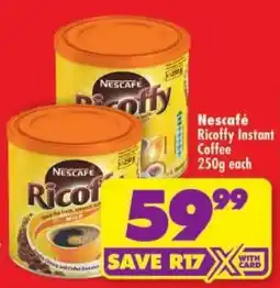 Shoprite Nescafe Ricoffy Instant Coffee offer