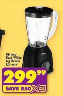 Shoprite Ottimo Black/White Jug Blender offer
