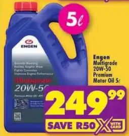 Shoprite Engen Multigrade 20W-50 Premium Motor Oil offer