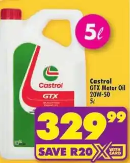 Shoprite Castrol GTX Motor Oil 20W-50 offer
