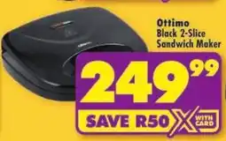 Shoprite Ottimo Black 2-Slice Sandwich Maker offer