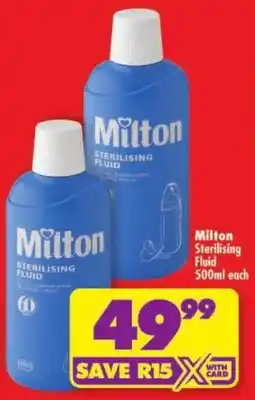 Shoprite Milton Sterilising Fluid offer